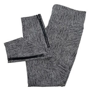 ATHLETA Delancey Textured Moto Tight‎ • Large • black, white